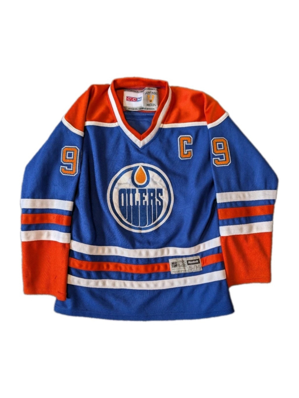 WAYNE GRETZKY VINTAGE REEBOK/ CCM OILERS JERSEY Youth Sz S/M #99 NHL